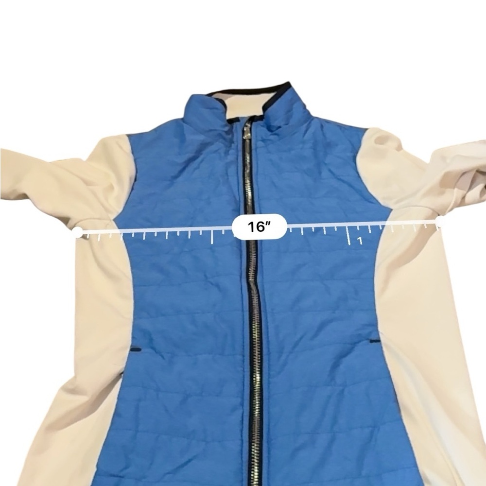 Peter Millar Lizzie Blue White Hybrid Vest Jacket Women’s Size XS Lightweight - Picture 7 of 8